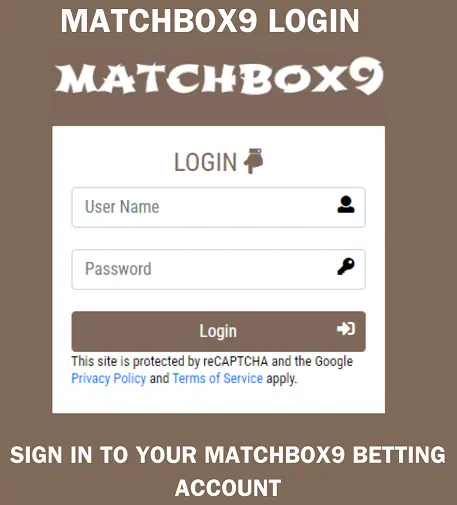 Matchbox com login- Sign in to your betting Account